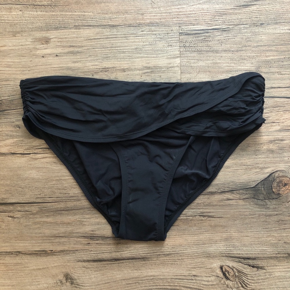 NWT: Black Mid Rise Bikini Bottom